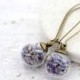 Lavender Earrings, Lavender Drop Earrings, Lavender Jewelry, Purple Flowers Earrings, Real Flowers, Dried Flower Earrings, Terrarium Earring