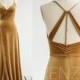 Ginger Velvet Bridesmaid Dress V Neck Prom Dress Long Slit Formal Dress Open Back Fitted Evening Dress Spaghetti Straps Wedding Dress(HV946)