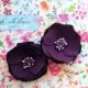Eggplant Wedding Hair Accessories Plum Bridesmaid Purple Floral Hair Pins, Small Deep Dark Purple Silk Fabric Flower Bobby, hairpiece Small