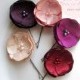 Pick 5 Fall Small Silk Flowers for hair Floral Fall Hair Clips, Dark Plum with Dusty Rose Blush Champagne and Red Wine Burgundy Hair Pieces