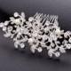 CAMILA Crystal Pearl Wedding Hair Comb Veil Gatsby Comb Vintage Hairpiece Bridal wedding Crystal Jewelry Headpiece bridal hair accessories