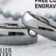 His and Hers Wedding Band Set Tungsten Wedding Ring Set Men and Women Silver 8MM 6MM Size 4 to 14 Couples Ring Set