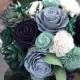 Rich Garden Succulent Bouquet - Wooden Flowers - Purple, Succulent -  Made to Order - Forever Flowers - Birthday Gift - Wedding Flowers