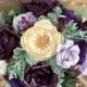 Custom Paper Purple Succulent Paper Bridal Bouquet