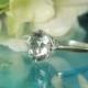 Herkimer Diamond Ring, Solitaire Diamond Alternative, Gift for Her, Engagement Ring, Handmade Jewelry, Wedding