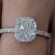 1 1/3 Carat Diamond Engagement Ring, Cushion Diamond Ring, Elongated Cushion Ring , Engagement Ring, Cushion Halo, Anniversary Ring