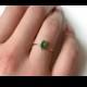 Emerald Ring/ Natural Emerald Ring/ 14k Gold Emerald/ Colombian Emerald Ring/ May Birthstone Ring/ Dainty Emerald Ring/ Delicate Emerald