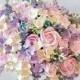 Pink Purple Wedding bouquet, Province bouquet, Hydrangea bouquet, Keepsake bridal bouquet, Pink roses bouquet, Lavender bouquet, Wild flower