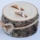 Rustic ring bearer pillow,  wedding wood slice, rustic ring box,  birch wedding decoration, wood wedding decor, ring pillow alternative,