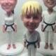 Karate Family Custom Bobble Head Clay Figurines Based on Customers' Photos Karate Birthday Cake Topper Karate Gifts Father Husband Children