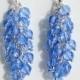 blue quartz earrings, unusual earrings, blue earrings, wedding jewelry, bridal earrings, long earrings