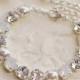 Swarovski White Diamond Mist Pearl Rhinestone Tennis Bracelet Or Necklace,Crystal & Pearl Bracelet,White Opal,Opal Bracelet,Bridal,Wedding