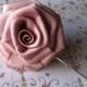 Mens Flower Lapel - Rose Lapel Pin - Alternative Wedding Boutonniere - Antique Mauve Dusty Rose Pink Pin - Lapel Flower - Gifts for Men
