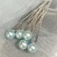 Hair pins with pearls, Bridal blue Hair Pins, Set of 5 Hair Pins, Bridal Hair Accessory, Light blue Hair Piece Bridesmaid, pearl hair pins
