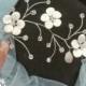 Bridal Hair pin with white flower, wedding floral hair pin, wedding hair accessory with flower, white flower for hair, floral hair accessory