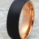 Tungsten Ring, Men's Tungsten Wedding Band, Men's Wedding Band, Black Tungsten Ring, Rose Gold Tungsten Ring, Rose Gold Tungsten Band, Ring