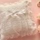 Crochet Wedding Linen Ring Pillow white