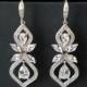Wedding Crystal Earrings, Bridal Cubic Zirconia Earrings, Chandelier Earrings, Bridal Crystal Jewelry, Crystal Dangle Earrings Vintage Style