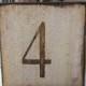 Rustic Wood Table Number