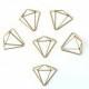 50 Gold Tone Little Diamonds, 50 Gold Tone Minimalist Himmeli Diamond Shape Ornaments, Table Centerpieces