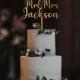 Personalized Wedding Cake Topper Mr and Mrs / Cake Topper Engagement / Cake Topper Wood Gold SIlver Rose Gold / Rustic Wedding Cake Topper