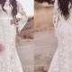 Guipure  Lace Boho Bohemian Long Sleeve Mermaid WEDDING Maxi Dress Gown W/ Train Saldana Vintage Elopement Kiara Dress