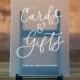 Cards and Gifts Sign -  Glass Look Acrylic Sign - Wedding Sign - Wedding Table Sign - Wedding Signage - Wedding Acrylic Sign