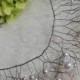 White Crystal Pearl Silver Wedding Headband Crown Wreath Handmade
