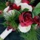 Christmas Red and White Bridal Bouquet