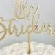The Last Name Wedding Cake Topper 6" inches 