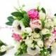Real Touch Bouquet Anemones Lily of the Valley Peonies Tulips Roses Hops Eucalyptus - add a Groom's Boutonniere - Wedding Flower Bouquet