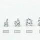 Diamond Stud Earring Set, 14K Gold Plated Sterling Silver Stud Earring, Hypoallergenic, Tiny Diamond Stud Earrings for Women / Men