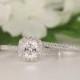 1.0ct Wedding Ring set - Cushion Cut Engagement Ring - Cushion Halo Ring - Cubic Zirconia Ring - Sterling Silver (size 3.5~11)