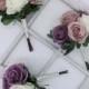 Dusty Rose, Mauve, Ivory Bridal bridesmaids Bouquet, Bouquet Packages For Wedding, Artificial Wedding Flowers, rose Bouquet