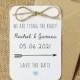 Tying the Knot Save The Date Cards - with twine bow detailing