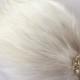 Great Gatsby Headpiece - Women's Flapper Headpiece - Bridal Feather Headpiece - White Feather Flapper Head Piece - Gatsby Wedding Bartette -