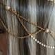 Rose Gold Bridal Headpiece Head Piece Hair Jewelry Chain Headpiece Bridal Accessory Bridesmaid Accessory Hair Chain Boho Pearl Luster Vi