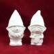 Ready to Paint Gnome Cake Topper Set for Weddings - 5 inches, bisque  garden gnome, outdoor or indoor, wedding cake toppers