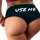 Use Me Panties BDSM Sexy Slutty Collared Submissive Sissy Boy Short Funny Bachelorette Gift Booty Panty Womens Underwear