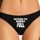 Return To Hubby Full Panties Hotwife Sexy Slutty Funny Cuckold BBC Cumslut Bachelorette Party Bridal Gift Panty Womens Thong Panties