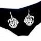 Skeleton Hands Middle Fingers Panties Sexy Funny Slutty Gothic Booty Shorts Bachelorette Party Bridal Gift Boy Short Panty Womens Underwear