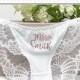 Bridal Panties - Custom Bridal Panties - Personalized Wedding Underwear - Custom Bride Panties - Wedding Lingerie - Mrs Panties - Lace Brief