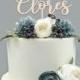 Personalized Mr & Mrs Cake Topper - Custom Mr and Mrs Last Name Wedding Cake Topper, Rustic Wedding Decor, Cake Decor, Engagement Cake