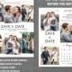 Editable Save The Date Card with Photos and Calendar Template, Instant Dowload, Save Our Date Card, Picture, Photos, Photograph, Wedding,10S
