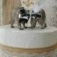 Raccoon bride and groom animal wedding cake topper woodland raccoon lover country weddings Mr &Mrs wood wedding sign ivory veil cake topper