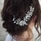 Amazing bridal vine, Bridal hair accessories, wedding hair vine, Bridal Hair Accessory, Silver Hair Piece Bridesmaid, white hair accessory