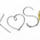 Wire Monogram Initials Wedding Cake Topper Heart Multiple Sizes -Your Choice of Letters- Silver, Gold, Brown, Red, Black, Copper