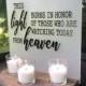 Wedding Memorial Sign, Acrylic Wedding Sign, This Light Burns in Honor of Those Watching Today From Heaven, Memorial Candle, Wedding Luminar