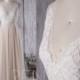 Wedding Dress Lace White Prom Dress Long Tulle Dress Illusion V Neck Open Back A-Line Maxi Dress Ready-to-Ship - LS162
