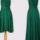 Bridesmaid Dress Emerald Green Infinity Dress Convertible Formal,wrap dress ,party dress Evening dress C49#B49#